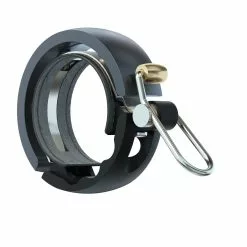 KNOG Oi Luxe Fietsbel - Zwart/Grijs - Groot, 23.8mm-31.8mm