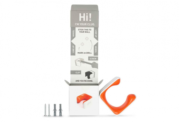 Hornit Clug Plus Wall Mount Bike Rack (70-81mm / 2.75-3.2'') Wit / Oranje 2 Hornit Clug Plus Wall Mount Bike Rack (70-81mm / 2.75-3.2'') Wit / Oranje - Afbeelding 2