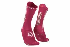 Paar Compressport Pro Racing Socks V4.0 Bike Pink