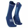 Paar Compressport Pro Racing Socks V4.0 Bike Blue