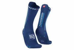 Paar Compressport Pro Racing Socks V4.0 Bike Blue