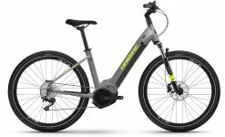 Haibike Trekking 6 Cross Gloss Grey Neon E-Bike Crossfiets Lage Instap