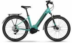 Haibike Trekking 7 Gloss Aqua Blk / Ink E-Bike Trekkingfiets Lage Instap