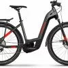 Haibike Trekking 9 I625Wh Anthracite/red E-Bike Trekkingfiets Lage Instap