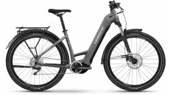 Haibike Trekking 4 Dark Silver/pearl Matt E-Bike Trekkingfiets Lage Instap