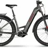 Haibike Trekking 5 Olive/red Gloss E-Bike Trekkingfiets Lage Instap