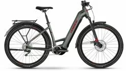 Haibike Trekking 5 Olive/red Gloss E-Bike Trekkingfiets Lage Instap