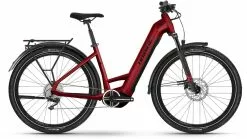 Haibike Trekking 5 Dynamite Red/black Gloss E-Bike Trekkingfiets Lage Instap
