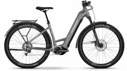 Haibike Trekking 7 Urban Grey/white Gloss E-Bike Trekkingfiets Lage Instap