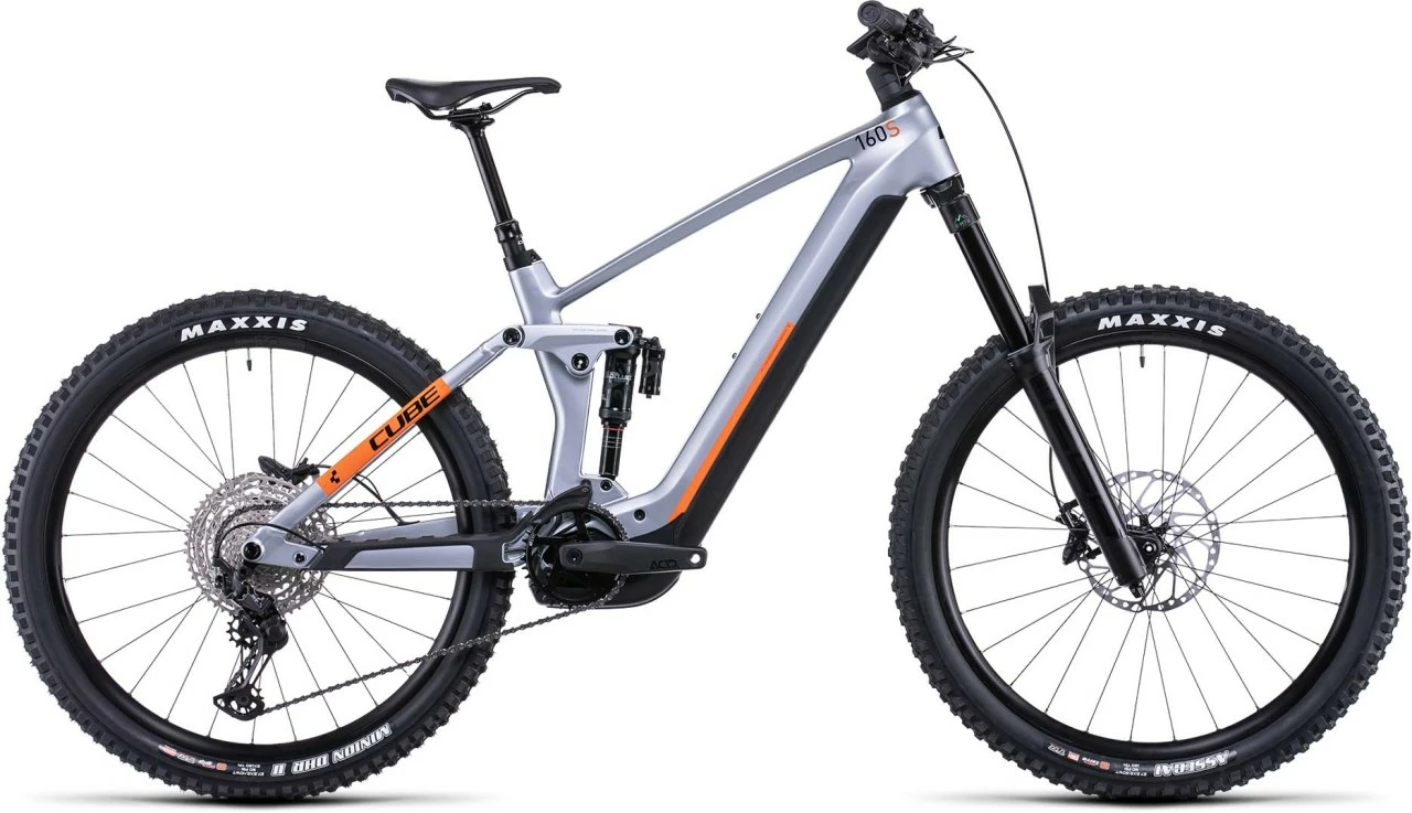 Cube Stereo Hybrid 160 HPC SL 750 27.5 Polarsilver N Orange E-Bike Fully Mountainbike 1 Cube Stereo Hybrid 160 HPC SL 750 27.5 Polarsilver N Orange E-Bike Fully Mountainbike
