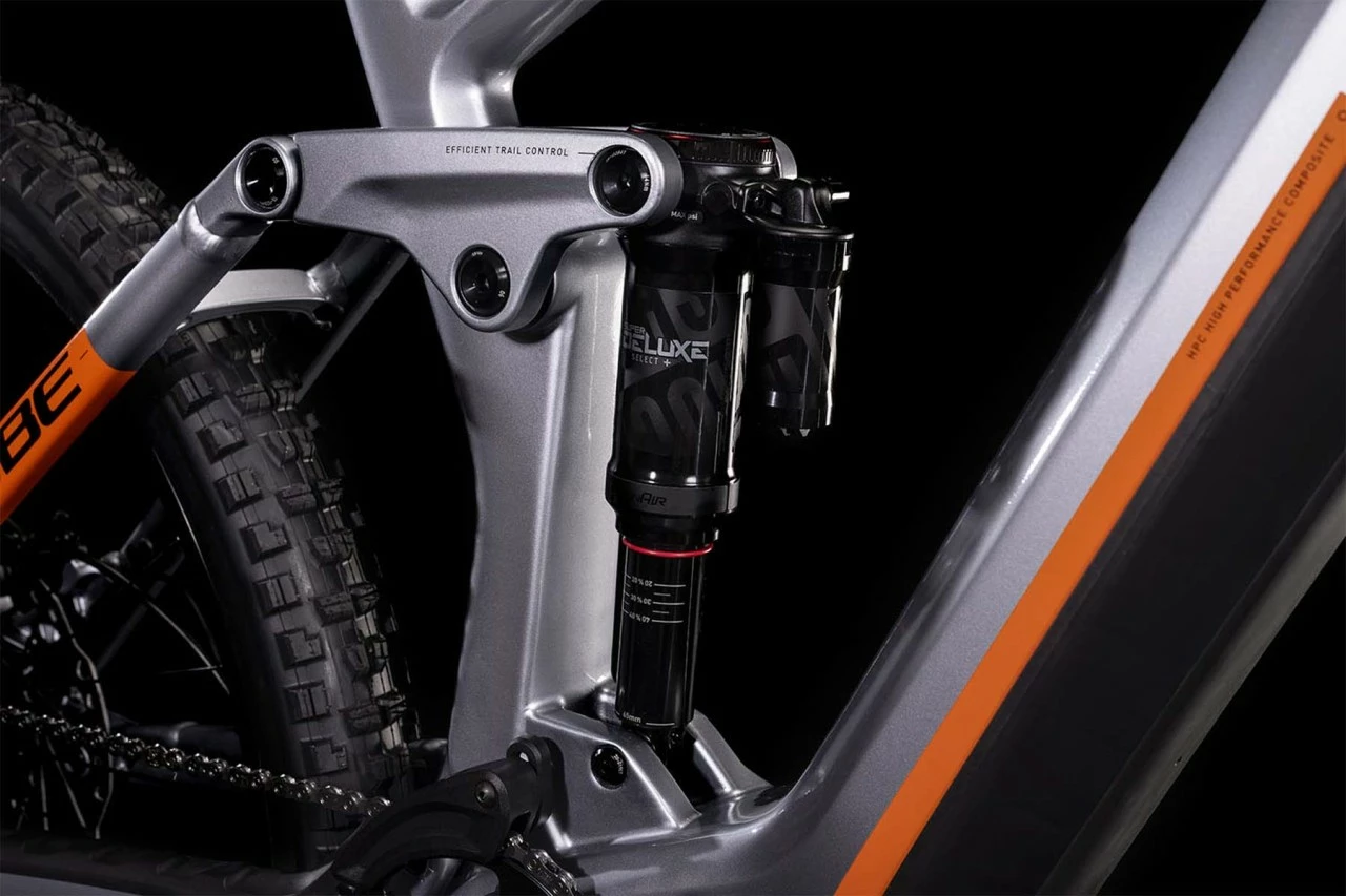 Cube Stereo Hybrid 160 HPC SL 750 27.5 Polarsilver N Orange E-Bike Fully Mountainbike 2 Cube Stereo Hybrid 160 HPC SL 750 27.5 Polarsilver N Orange E-Bike Fully Mountainbike - Afbeelding 2