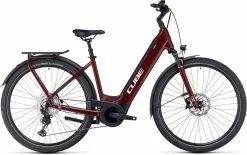 Cube Touring Hybrid EXC 625 Red N White E-Bike Trekkingfiets Lage Instap