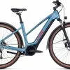 Cube Nuride Hybrid Performance 625 Allroad Metalblue N Red E-Bike Trekkingfiets Dames
