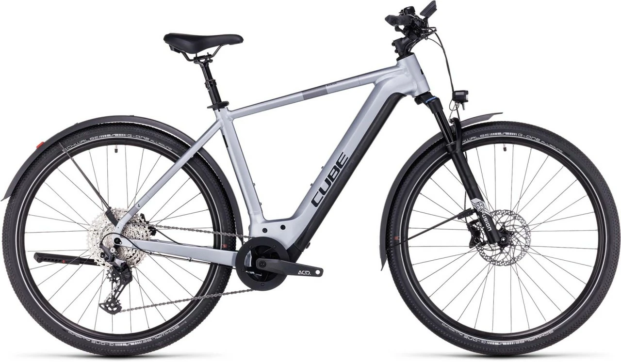 Cube Nuride Hybrid EXC 750 Allroad Polarsilver N Black E-Bike Trekkingfiets Heren 1 Cube Nuride Hybrid EXC 750 Allroad Polarsilver N Black E-Bike Trekkingfiets Heren