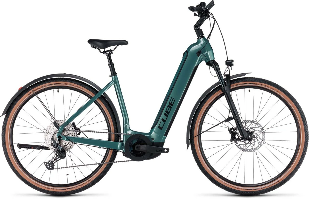 Cube Nuride Hybrid SLX 750 Allroad Verde N Black E-Bike Trekkingfiets Lage Instap 1 Cube Nuride Hybrid SLX 750 Allroad Verde N Black E-Bike Trekkingfiets Lage Instap