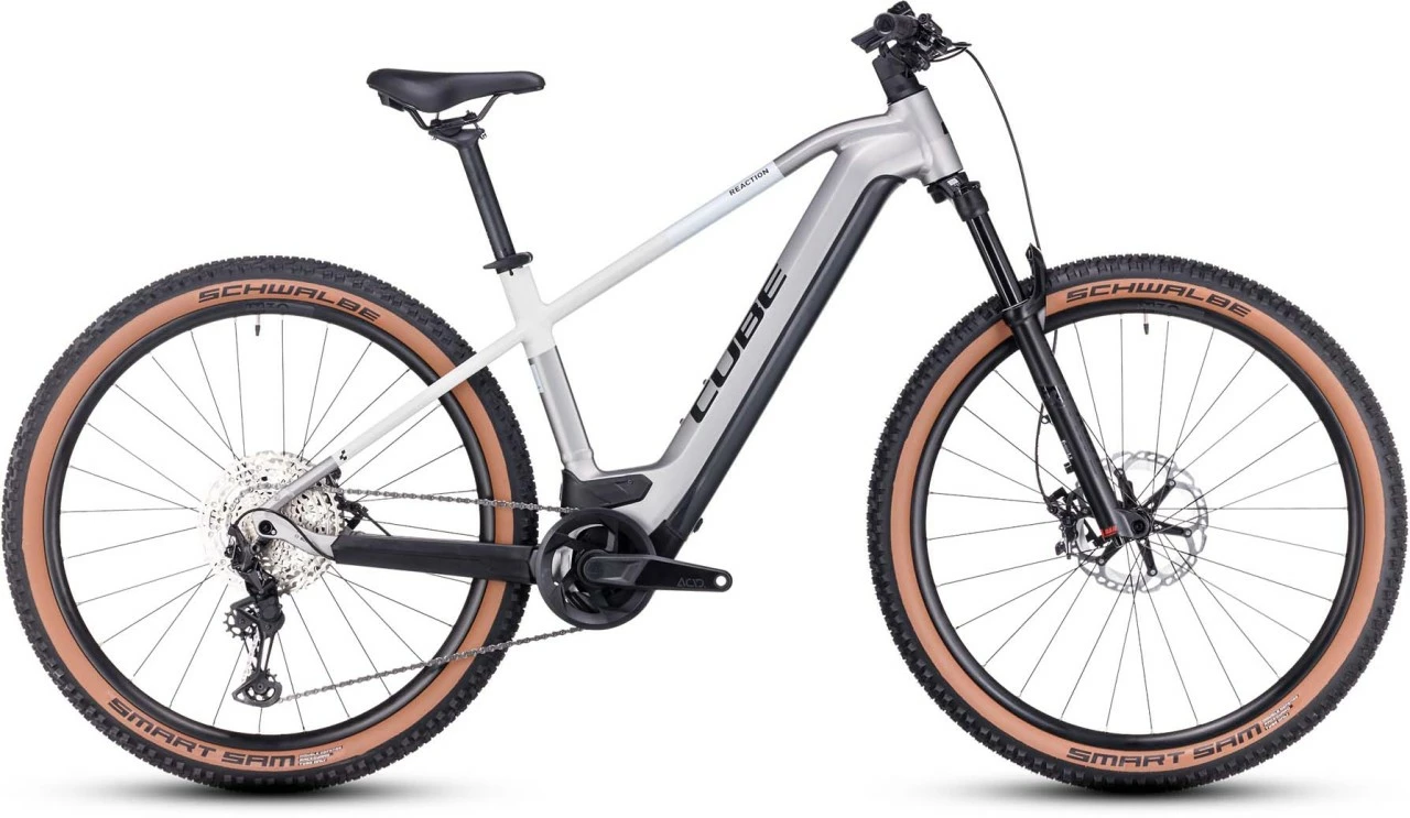 Cube Reaction Hybrid SLT 750 Silver N Cream E-Bike Hardtail Mountainbike 1 Cube Reaction Hybrid SLT 750 Silver N Cream E-Bike Hardtail Mountainbike