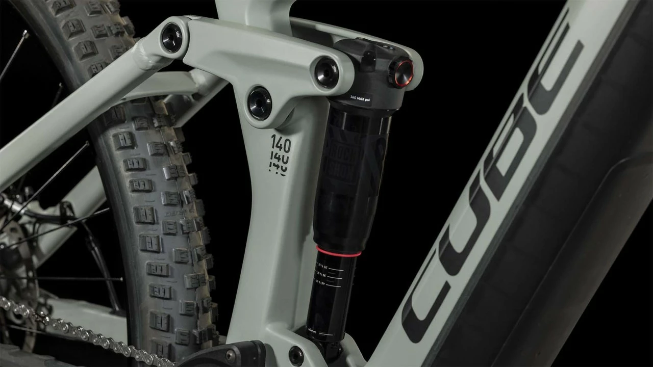 Cube Stereo Hybrid 140 HPC Pro 625 Swampgrey N Black E-Bike Fully Mountainbike 5 Cube Stereo Hybrid 140 HPC Pro 625 Swampgrey N Black E-Bike Fully Mountainbike - Afbeelding 5