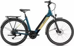 Ghost E-Teru B Essential Low EQ Petrol Blue / Beige Glossy E-Bike Hardtail Mountainbike Lage Instap
