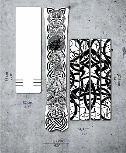 DYEDBRO Viking E-Bike Frame Bescherm Kit, Transparant/zwart