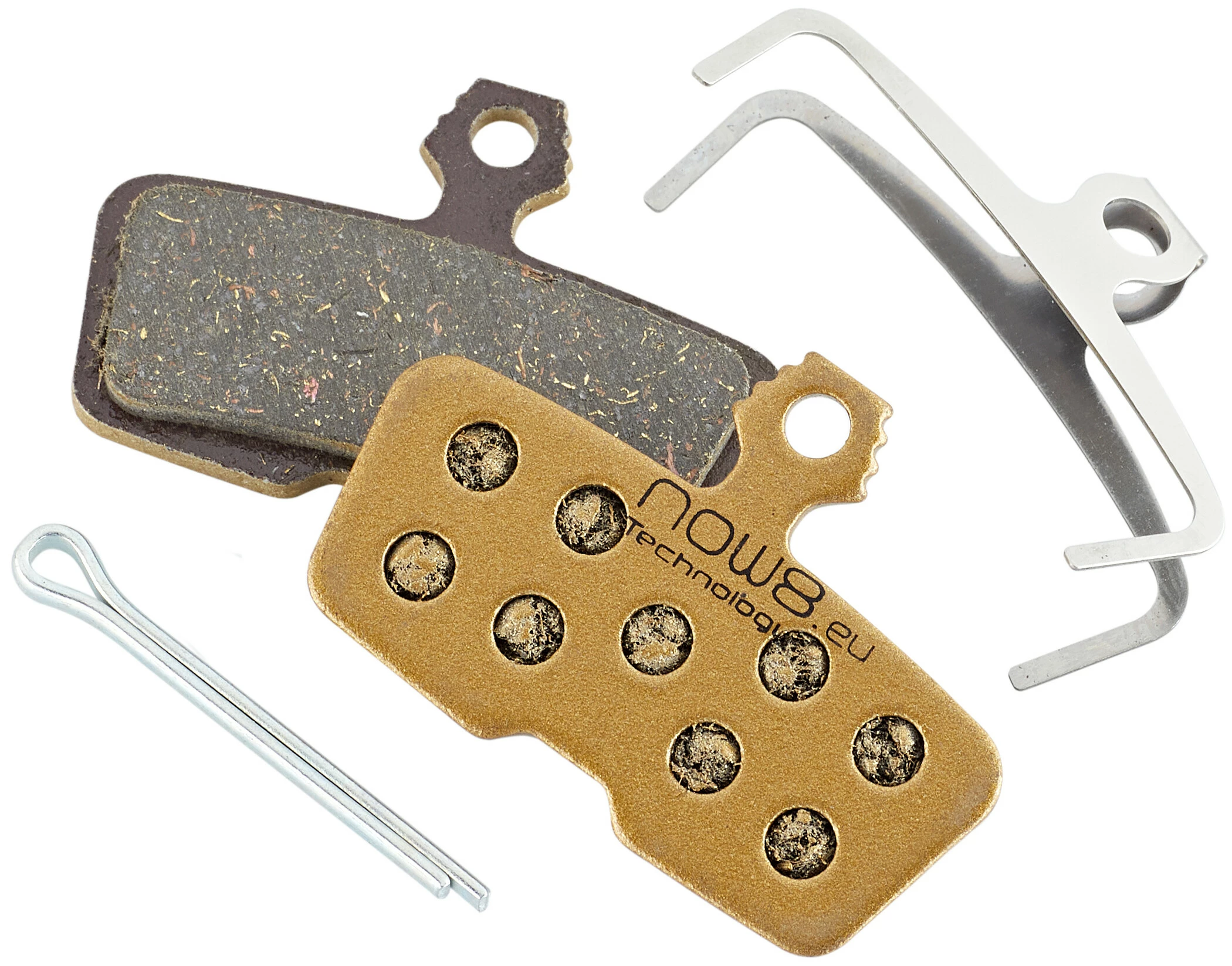 NOW8 E-Bike Gold Schijfremblokken CC3Xplus Voor AVID Code R/Guide RE 1 NOW8 E-Bike Gold Schijfremblokken CC3Xplus Voor AVID Code R/Guide RE