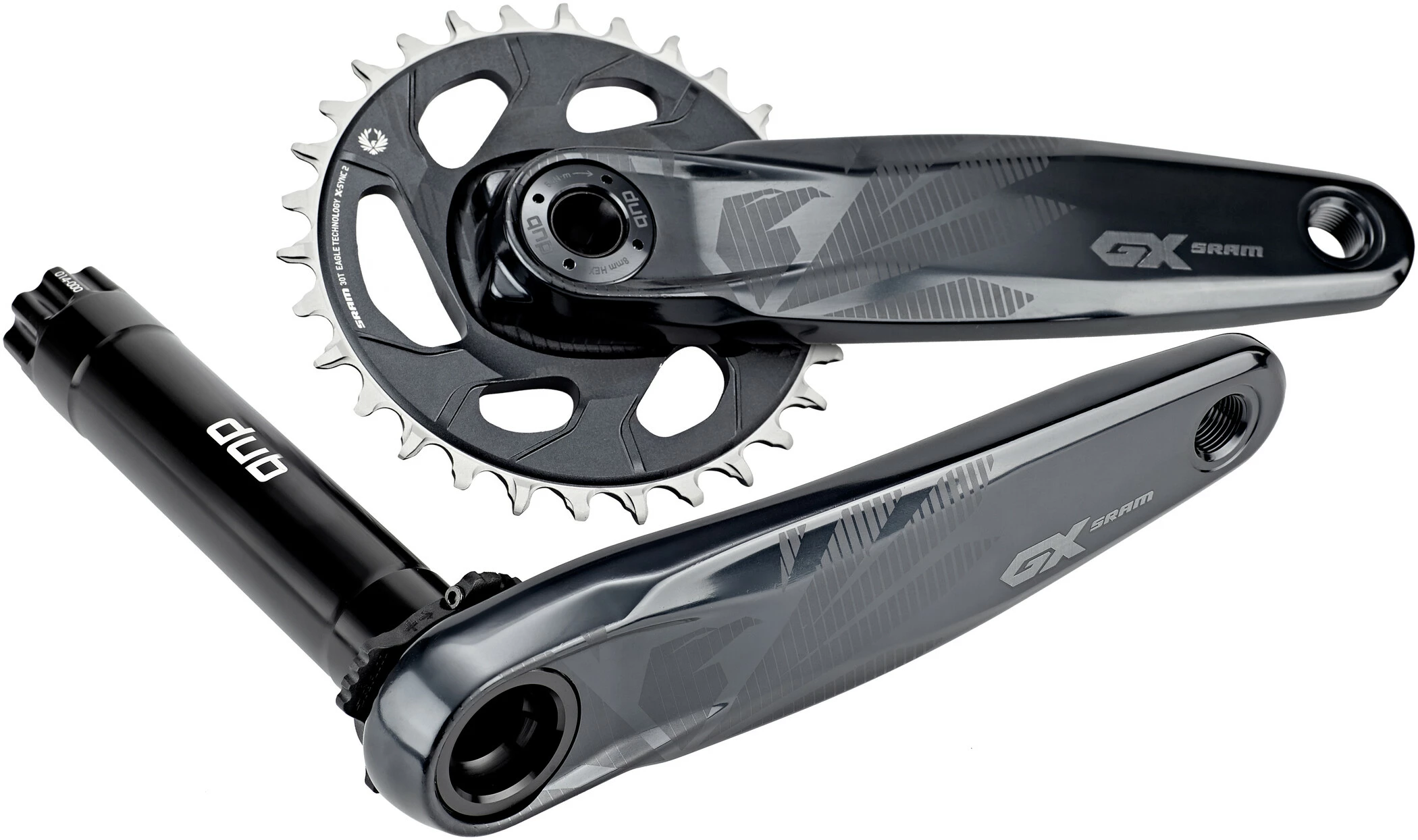 SRAM GX Eagle Fat Bike 5" DUB Crankset 12-speed 30T DM, Grijs 4 SRAM GX Eagle Fat Bike 5" DUB Crankset 12-speed 30T DM, Grijs - Afbeelding 4